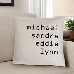 Family Names Personalized Throw Pillow - - JDS