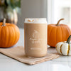 Personalized Fall Glass Can - 16oz