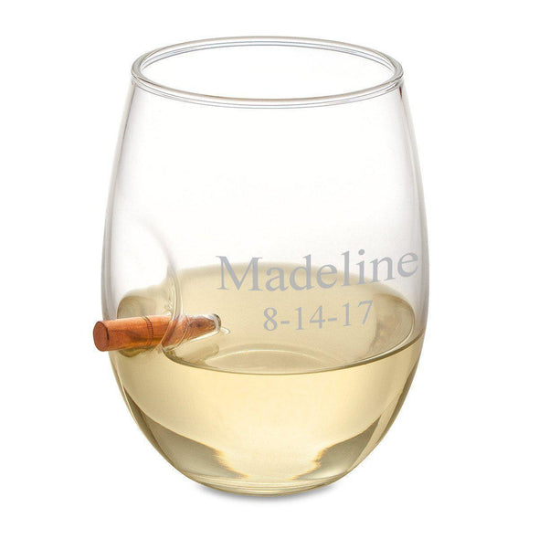 Personalized Bullet Wine Glass Stemless