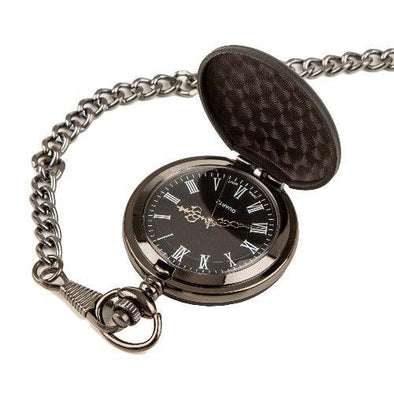 Personalized Midnight Black Pocket Watch - 1.5" -  - JDS