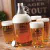 Personalized Growler Gift Set with 4 Pint Glasses - 64oz. -  - JDS