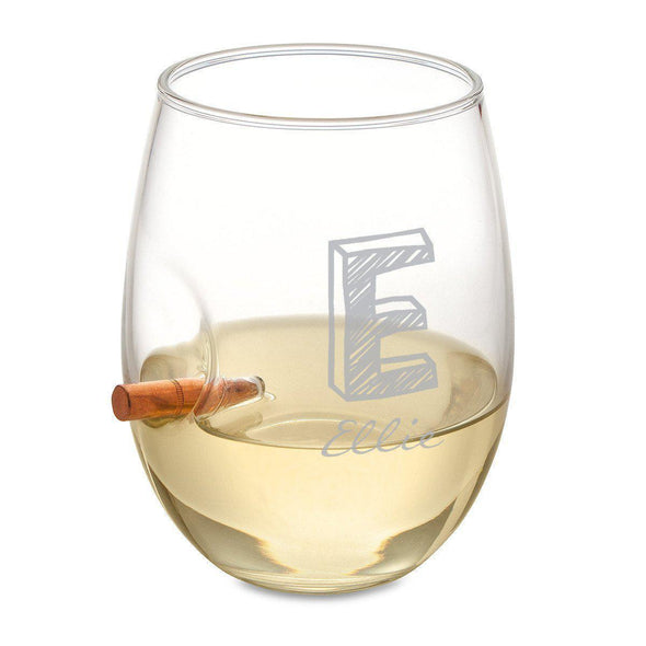 Personalized Bullet Wine Glass Stemless