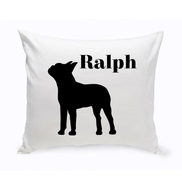 Personalized Dog Throw Pillow - BostonTerrier - JDS