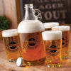 Personalized Growler Gift Set with 4 Pint Glasses - 64oz. - BrewMaster - JDS