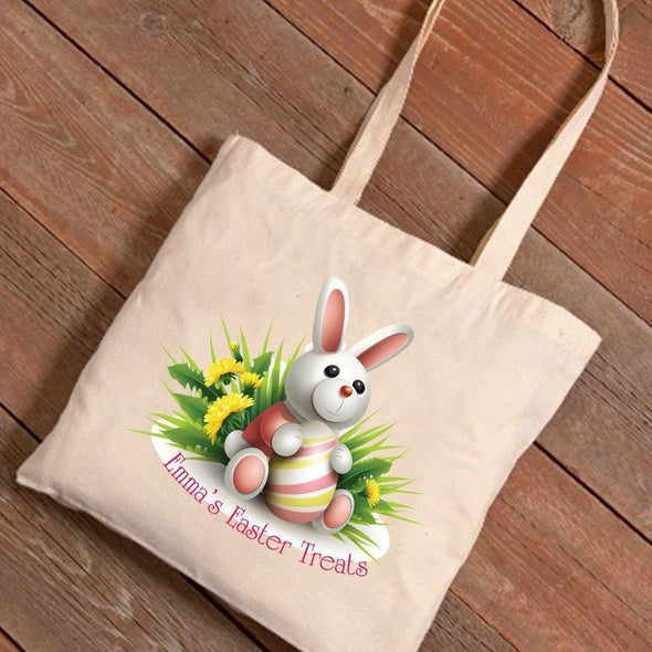 Personalized Easter Canvas Bag - Bunny Bouquet -  - JDS