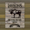 Personalized Weathered Wood Welcome to the Lake Canvas Sign - Moose - JDS