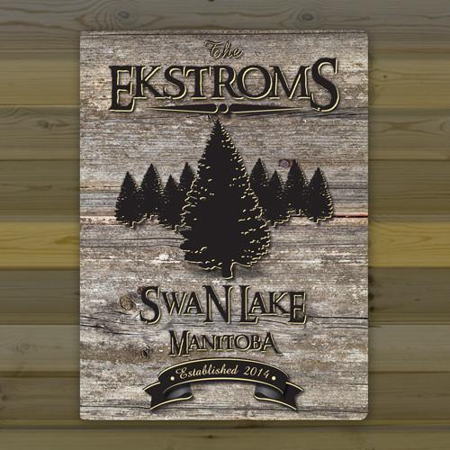 Personalized Weathered Wood Welcome to the Lake Canvas Sign - Spruce - JDS