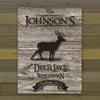 Personalized Weathered Wood Welcome to the Lake Canvas Sign - Stag - JDS