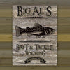 Personalized Weathered Wood Welcome to the Lake Canvas Sign - Trout - JDS