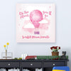 The Places You’ll Go Personalized Kids Sign – Hot Air Balloon - Pink - JDS