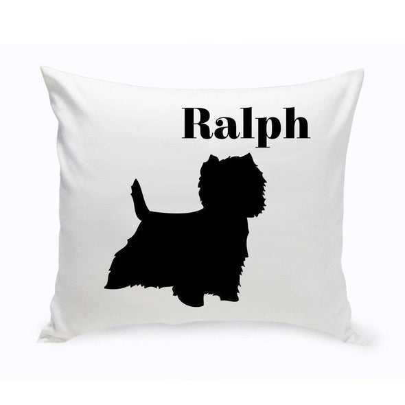 Personalized Dog Throw Pillow - WestHighlandTerrier - JDS