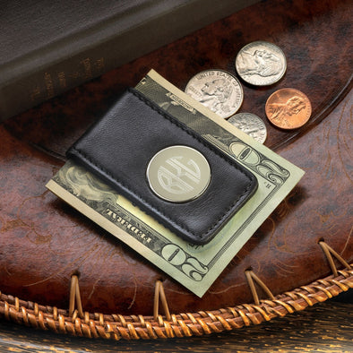Personalized Leather Executive Money Clip -  - JDS