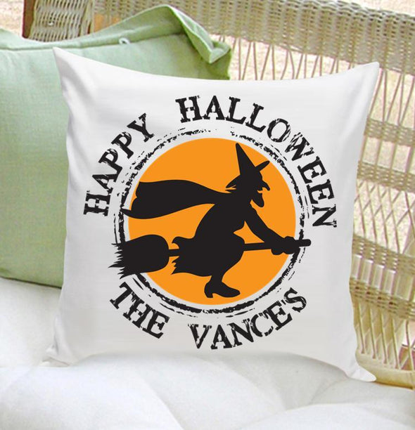 Personalized Halloween Throw Pillows - Witch - JDS