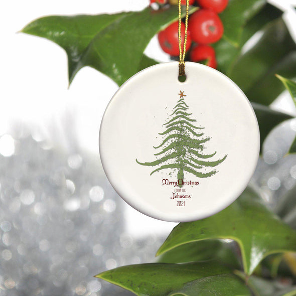 Personalized Vintage Christmas Tree Ornament -  - JDS