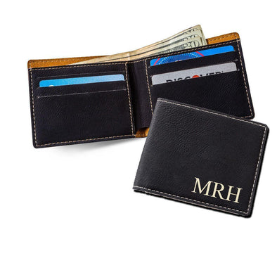 Personalized Bifold Wallet - Monogram - Black - JDS