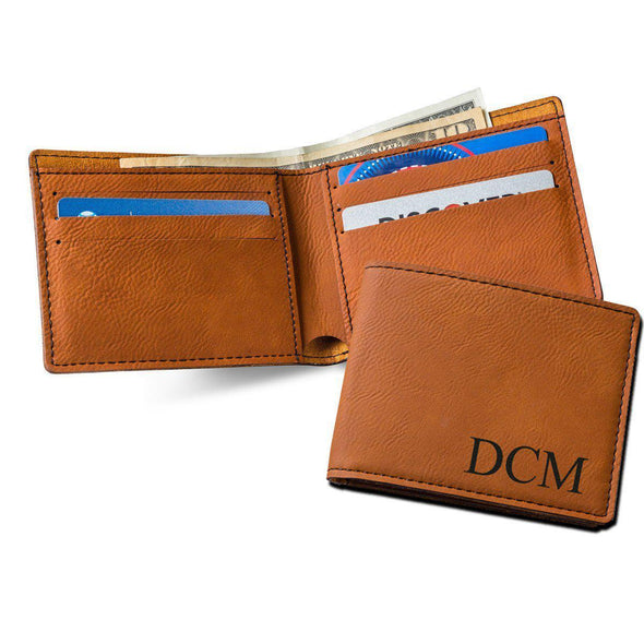 Personalized Bifold Wallet - Monogram - Rawhide - JDS