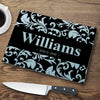 Personalized Glass Cutting Board - Floral - JDS