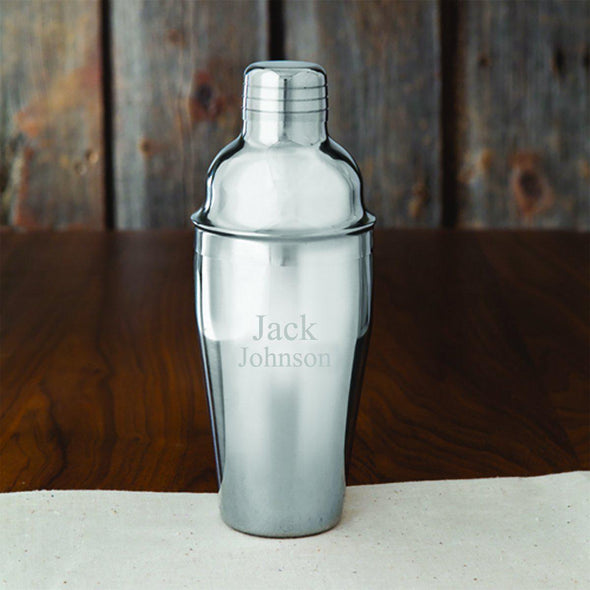 Personalized 20 oz. Stainless Steel Cocktail Shaker - 2lines - JDS