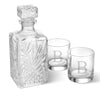 Personalized Square Decanter Set with 2  Rocks Glasses -  - JDS