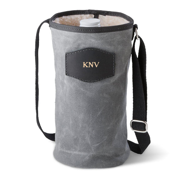 Personalized Growler Carrier Charcoal