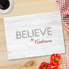 Personalized Christmas Glass Cutting Board - 12 designs - Believe - JDS