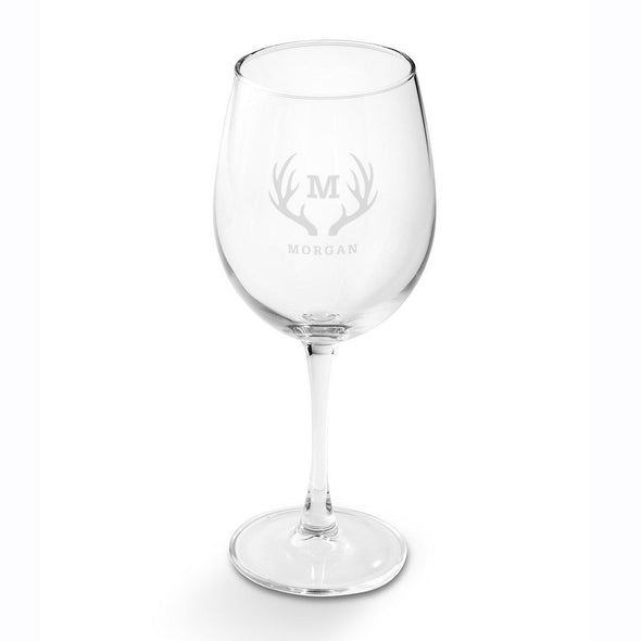 Personalized Wine Glasses - White Wine - Glass - 19 oz. - Antlers - JDS