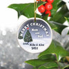 Personalized Merry Christmas Ceramic Ornament - Cardinal - JDS
