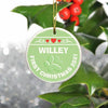 Personalized Merry Christmas Ceramic Ornament - PuppyGreen - JDS