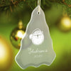 Personalized Tree Shaped Glass Ornaments - Christmas Ornaments - SantaFace - JDS