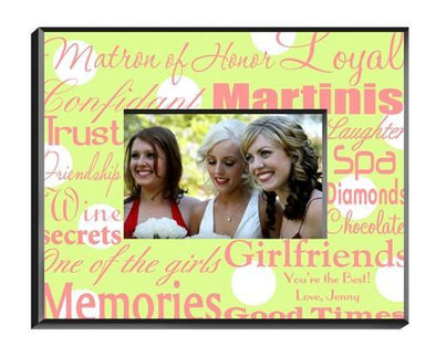Personalized Matron of Honor Picture Frame - GreenDots - JDS