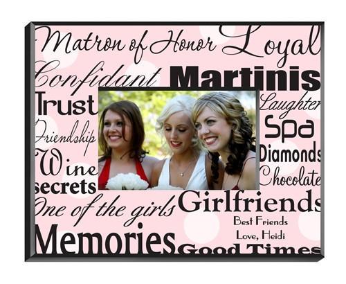 Personalized Matron of Honor Picture Frame - PinkDots - JDS