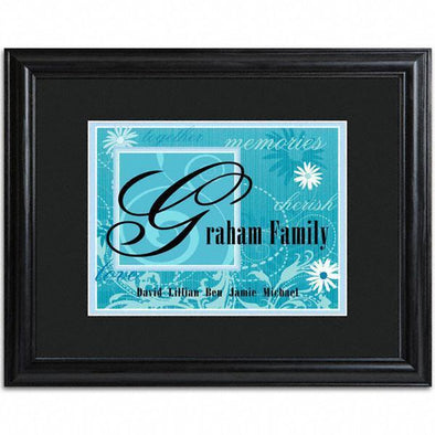 Personalized Blue Family Name Frame -  - JDS