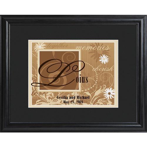 Personalized Couple’s Name Sign - Framed - Brown -  - JDS
