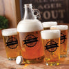 Personalized Growler Gift Set with 4 Pint Glasses - 64oz. - BottleTop - JDS