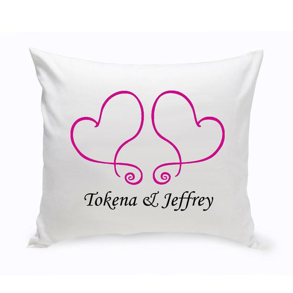Personalized Couples Unity Throw Pillow - TwoHearts - JDS
