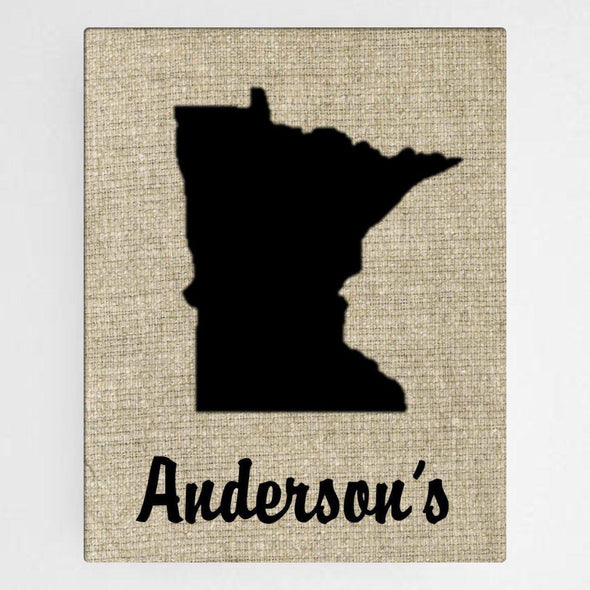 Personalized Country Home State Canvas Sign -  - JDS