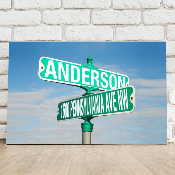 Personalized Intersection Street Sign Canvas Print -  - JDS