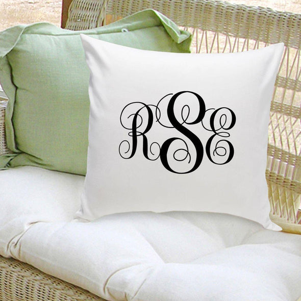Personalized Interlocking Monogram Throw Pillow -  - JDS