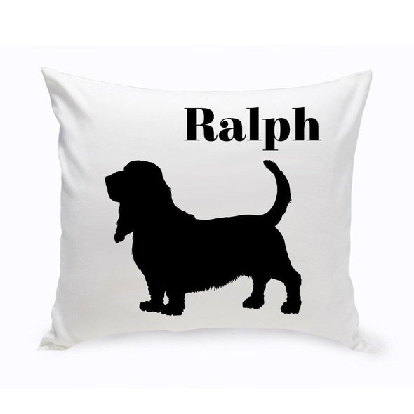 Personalized Dog Throw Pillow - BassetHound2 - JDS