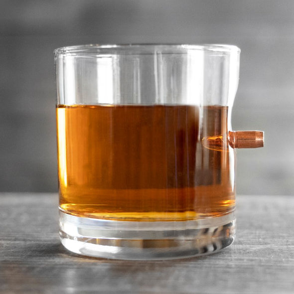 Personalized Bullet Whiskey Glass - Lowball Whiskey Glass