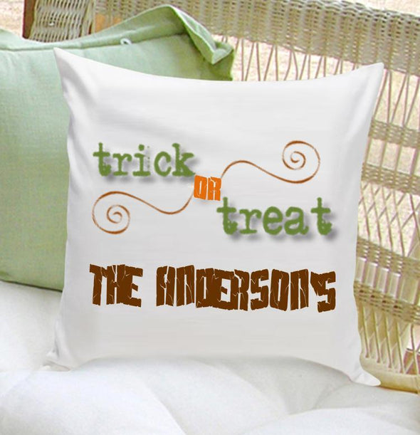 Personalized Halloween Throw Pillows - TrickorTreat - JDS