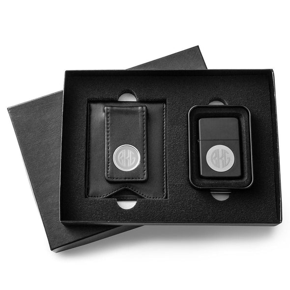 Personalized Black Wallet & Lighter Set -  - JDS