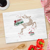 Personalized Christmas Glass Cutting Board - 12 designs - Vintage Deer - JDS