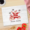 Personalized Christmas Glass Cutting Board - 12 designs - Vintage Santa - JDS
