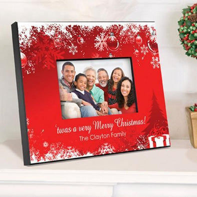 Personalized Holiday Picture Frame - Red - JDS