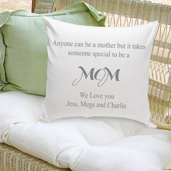 Personalized Parent Throw Pillow - Anyone Can Be A Mother - Gray - JDS