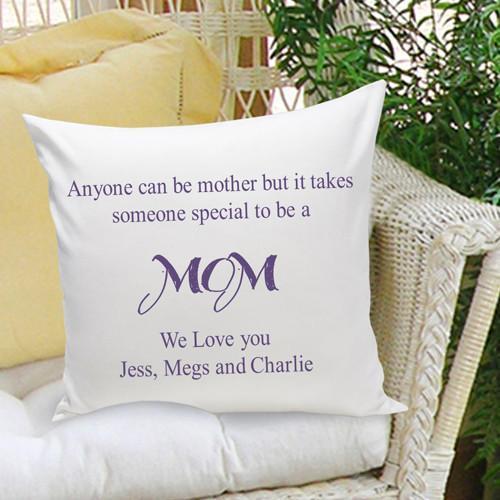 Personalized Parent Throw Pillow - Anyone Can Be A Mother - Plum - JDS