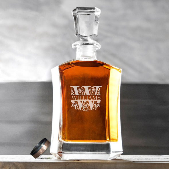 Personalized Whiskey Glass Decanter