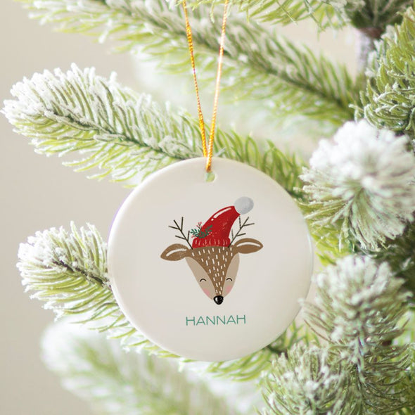 Personalized Kid's Christmas Ceramic Ornament