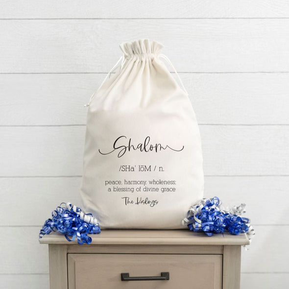 Personalized Velvet Hanukkah Gift Bags